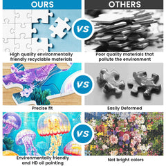 WSCXSC Jellyfish Puzzle includes a helpful poster to guide your next move.