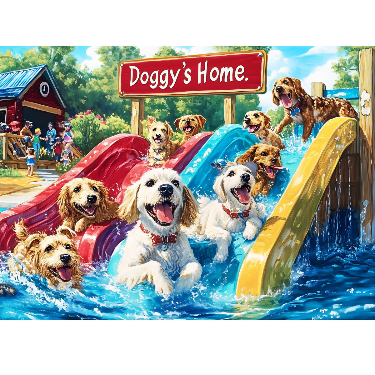 WSCXSC Puppies slide scene puzzle — vibrant colors for family fun and focus.