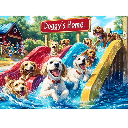 WSCXSC Puppies slide scene puzzle — vibrant colors for family fun and focus.