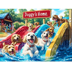 WSCXSC Puppies slide scene puzzle — vibrant colors for family fun and focus.
