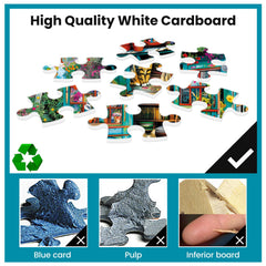 WSCXSC vibrant cat artwork puzzle – bright colors spark creativity and mood uplift
