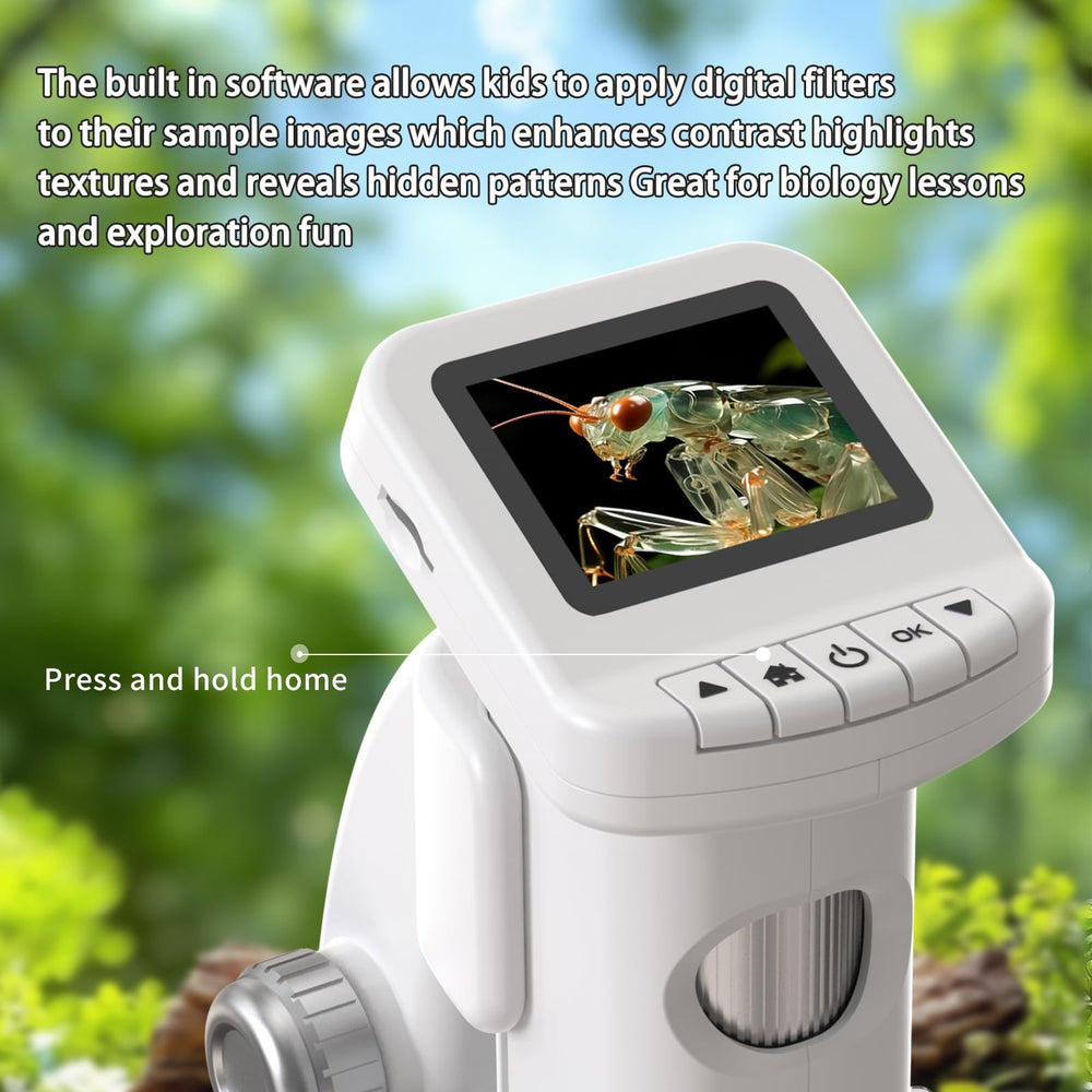 WSDMIC 1200X beginner-friendly controls help kids explore confidently.