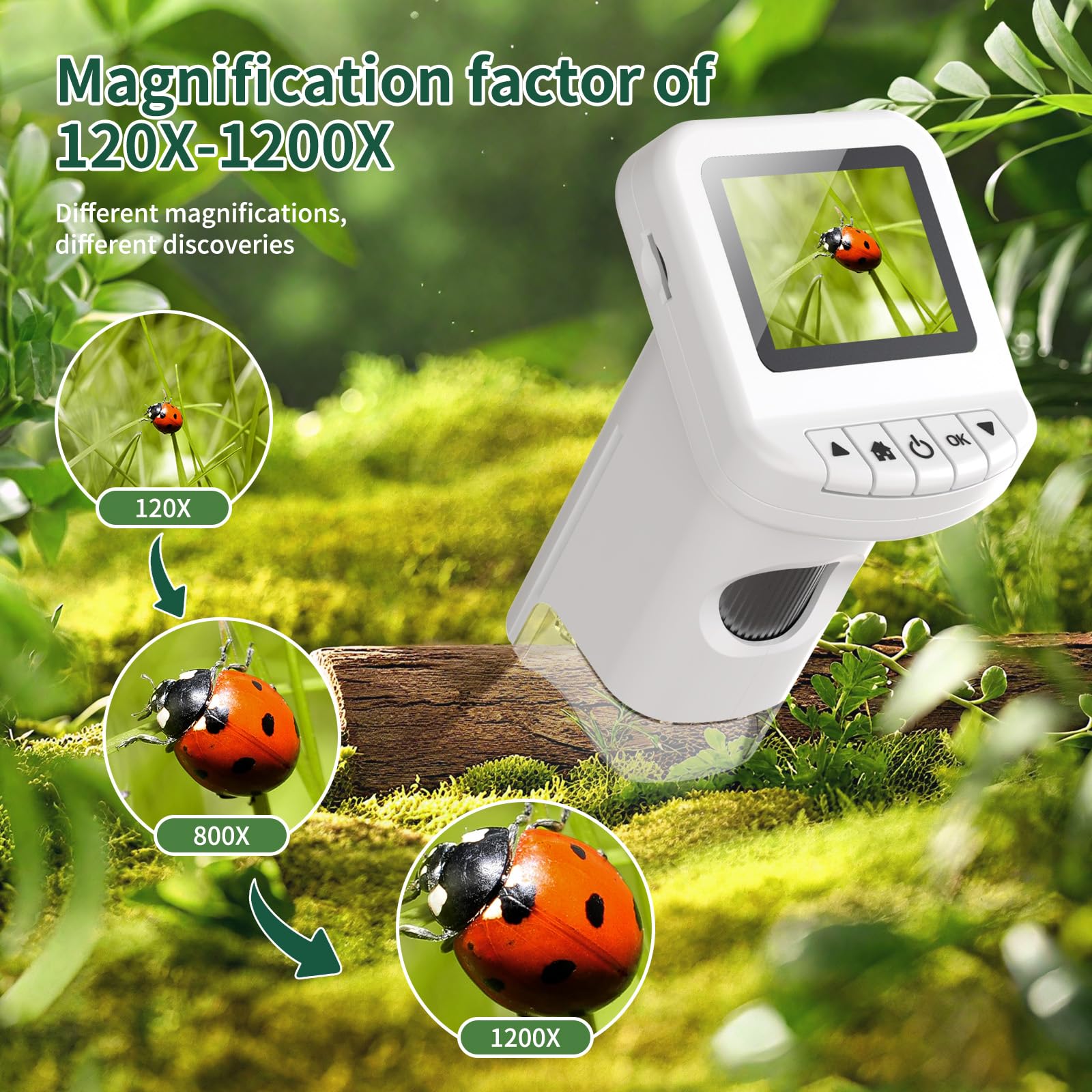 WSDMIC 1200X compact design with lanyard enables field observations.