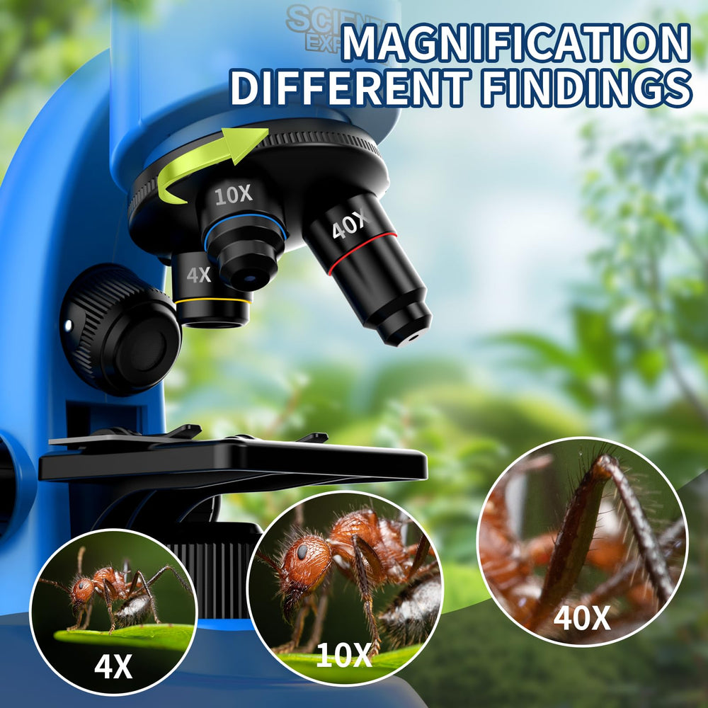 WSDMIC slide set and accessories support easy experiment setup.