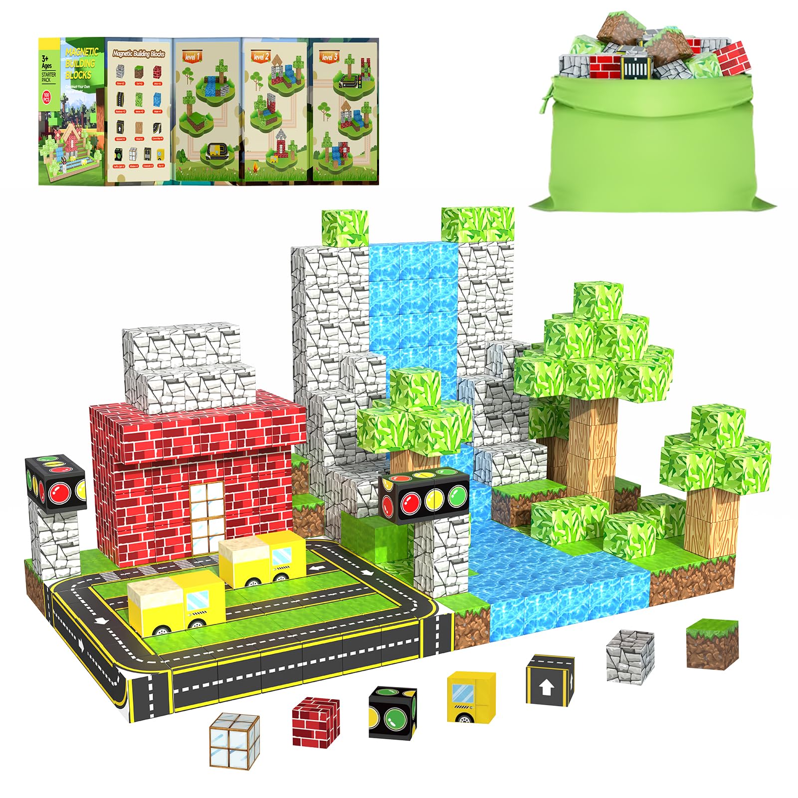 WSHIMIN princess castle magnetic blocks support imaginative play and fine motor skills.