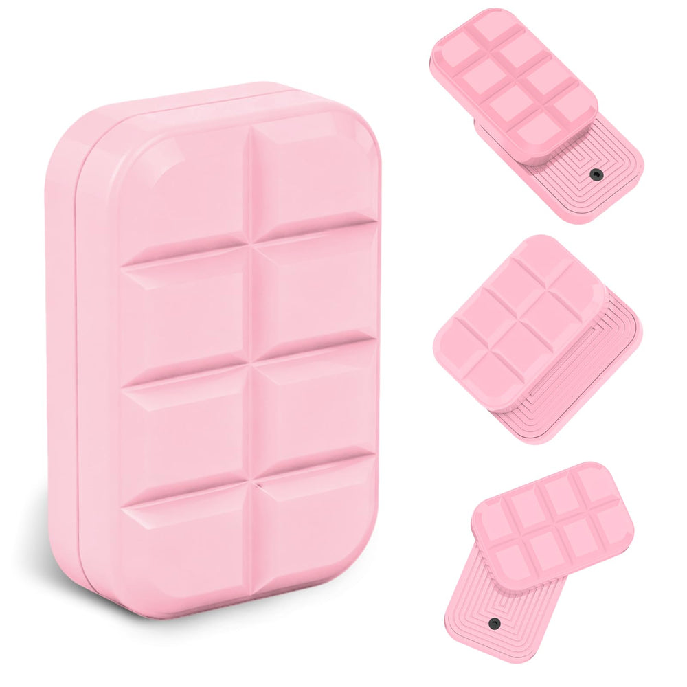 WSHWXY Chocolate Pink Fidget Slider in motion with movable magnets for solo tactile focus.
