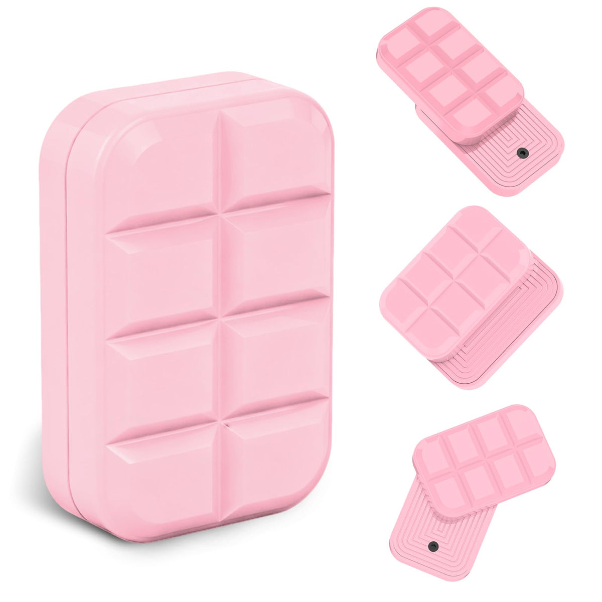 WSHWXY Chocolate Pink Fidget Slider in motion with movable magnets for solo tactile focus.