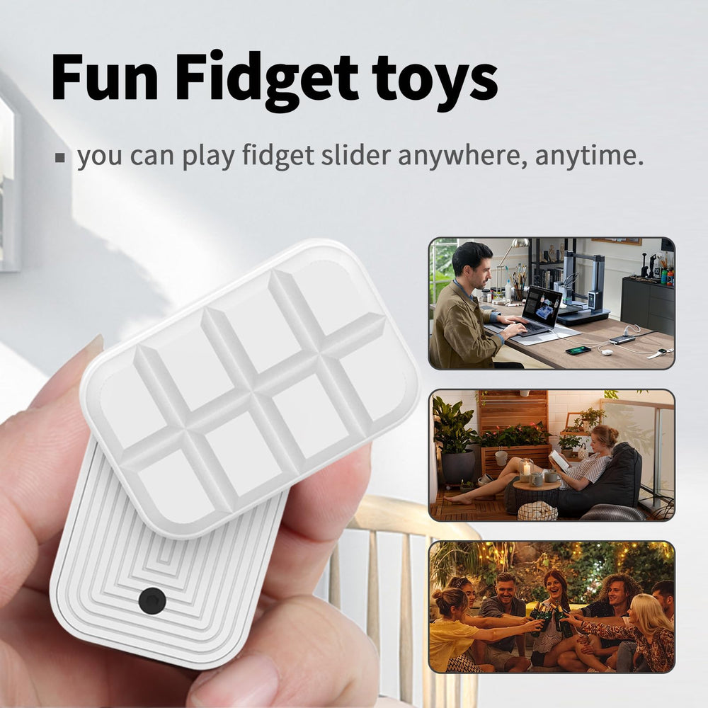 WSHWXY fidget slider haptic-feedback close-up highlighting satisfying rattle.