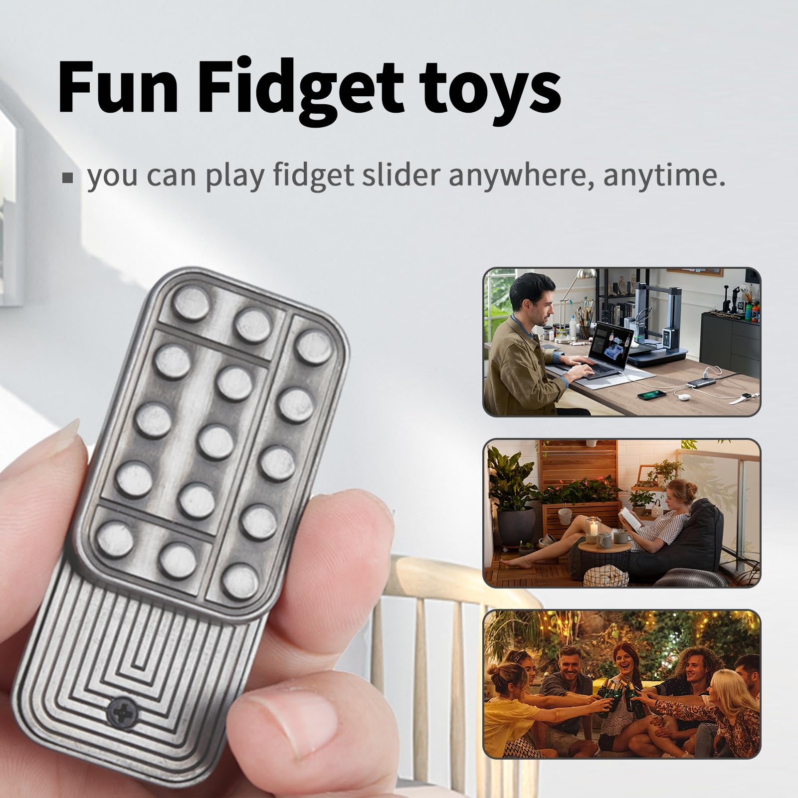 WSHWXY Fidget Slider metal body showcases quality construction for daily handling.