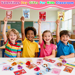 Wsorik bear with cards creates adorable gift combos for classmates.