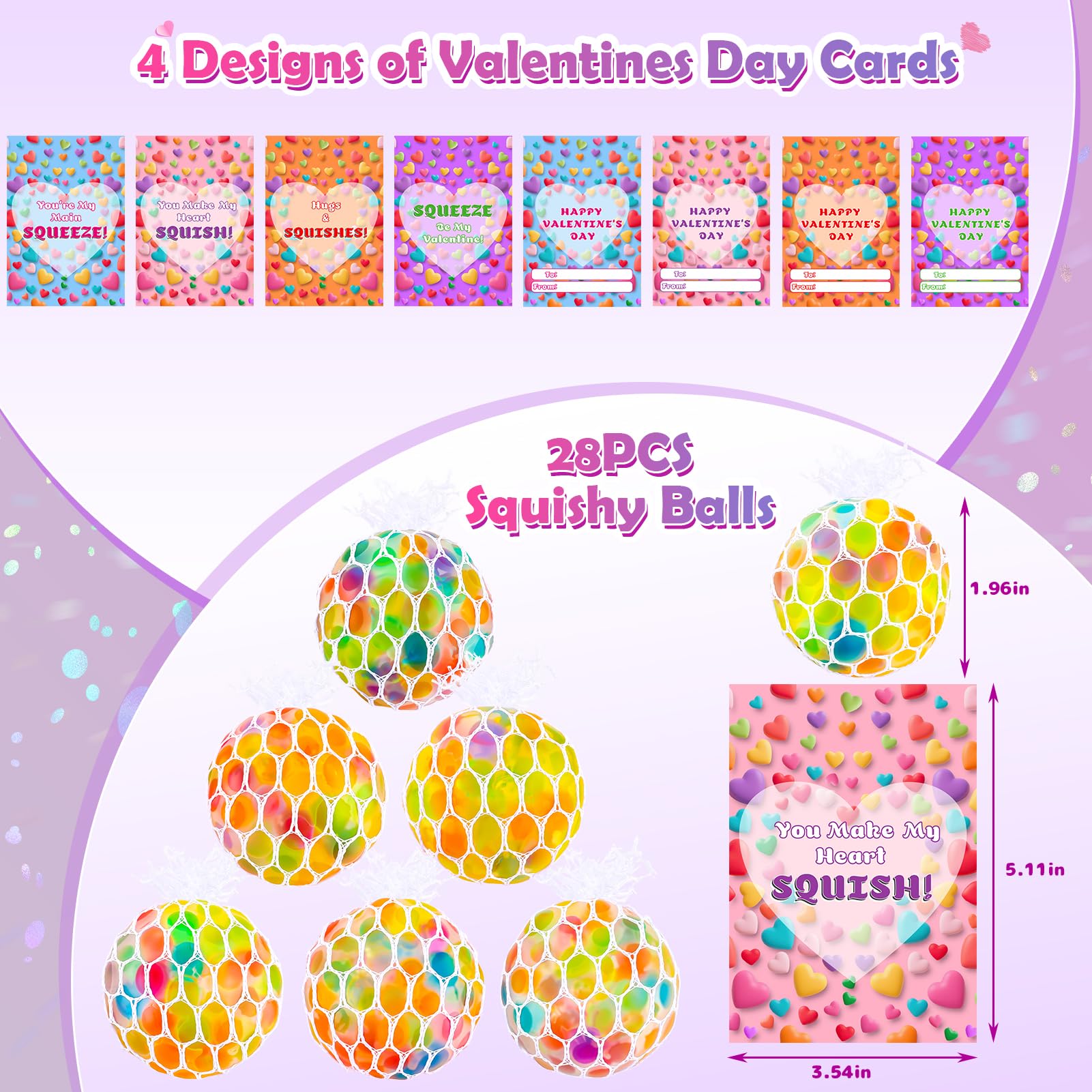 Wsorik valentines cards with stress-relief design, perfect for student exchanges.