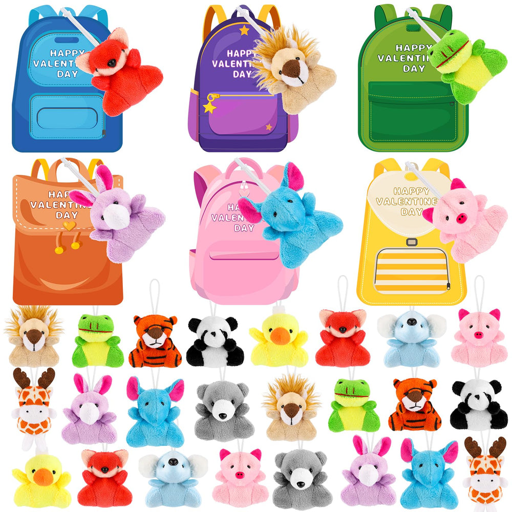 Wsorik valentines plush-animal-collection, soft and kid-friendly for classroom exchanges.