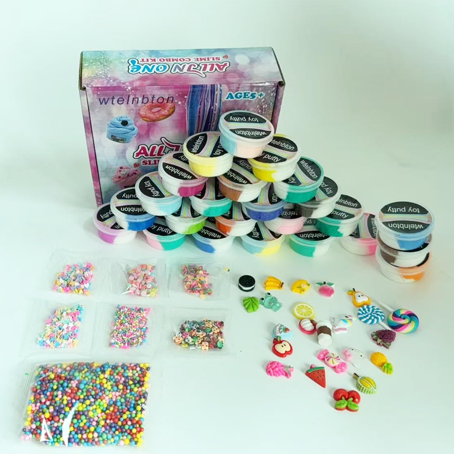 wtelnbton slime kit with assorted colors and designs to spark imagination