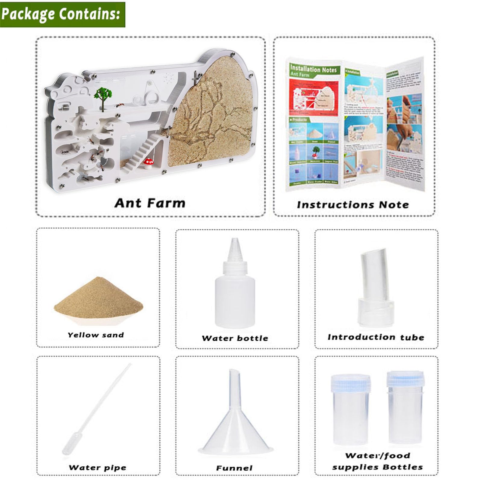 Wtsyant Ant Farm Castle sand habitat supports natural digging behavior