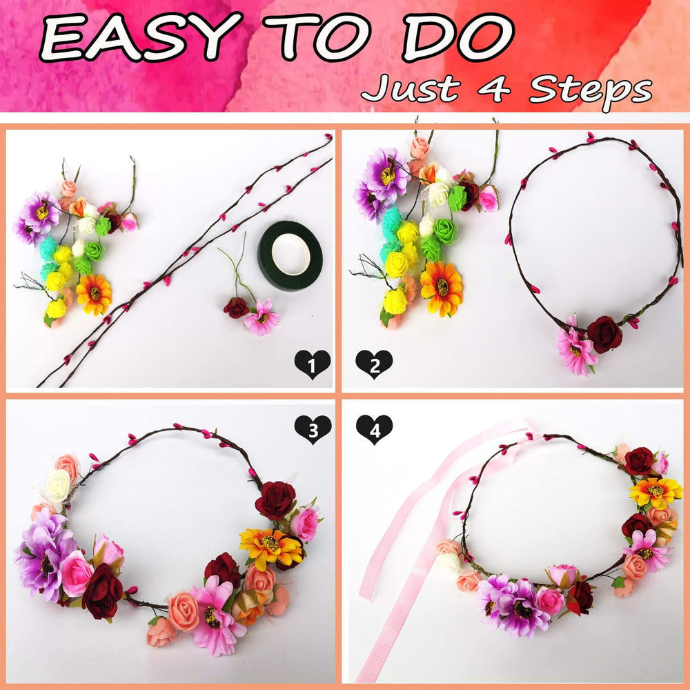 WUBOMJIO 4 ribbons for customizable crown styling.