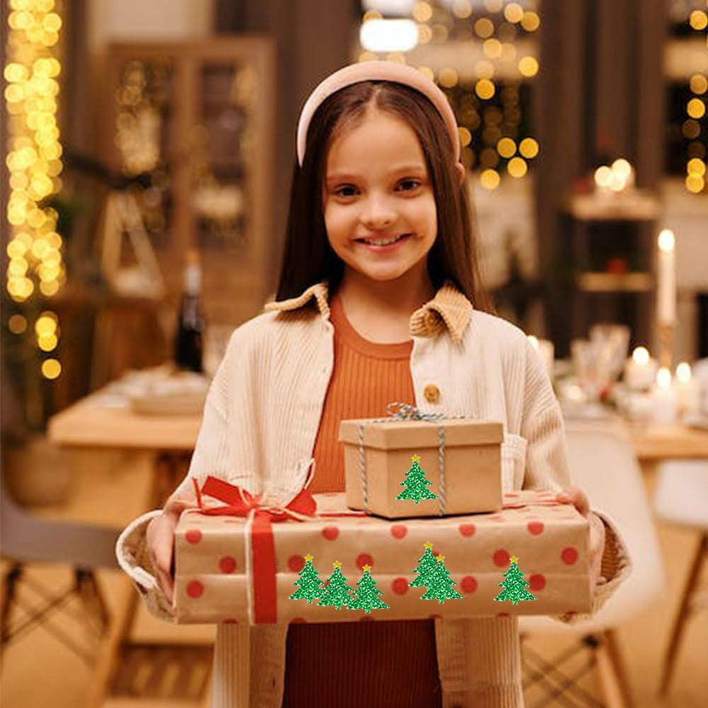 Wuhetyo multi-use Christmas decor roll for gifts, windows, and walls.