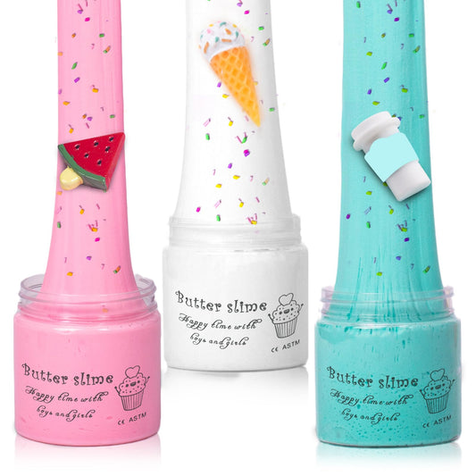 WUHUANIU scented slime kit white ice cream – plush feel for focus and fun.
