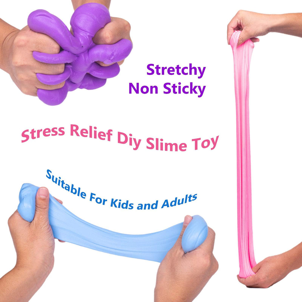 WUHUANIU Blue slime jar – ultra soft, stretchable texture for fiddling and focus