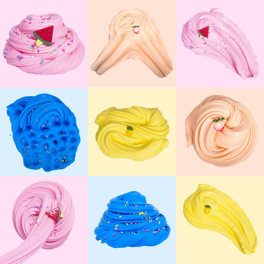 WUHUANIU Unicorn butter slime jar – non-sticky texture ideal for easy handling