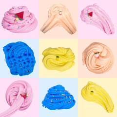 WUHUANIU Unicorn butter slime jar – non-sticky texture ideal for easy handling