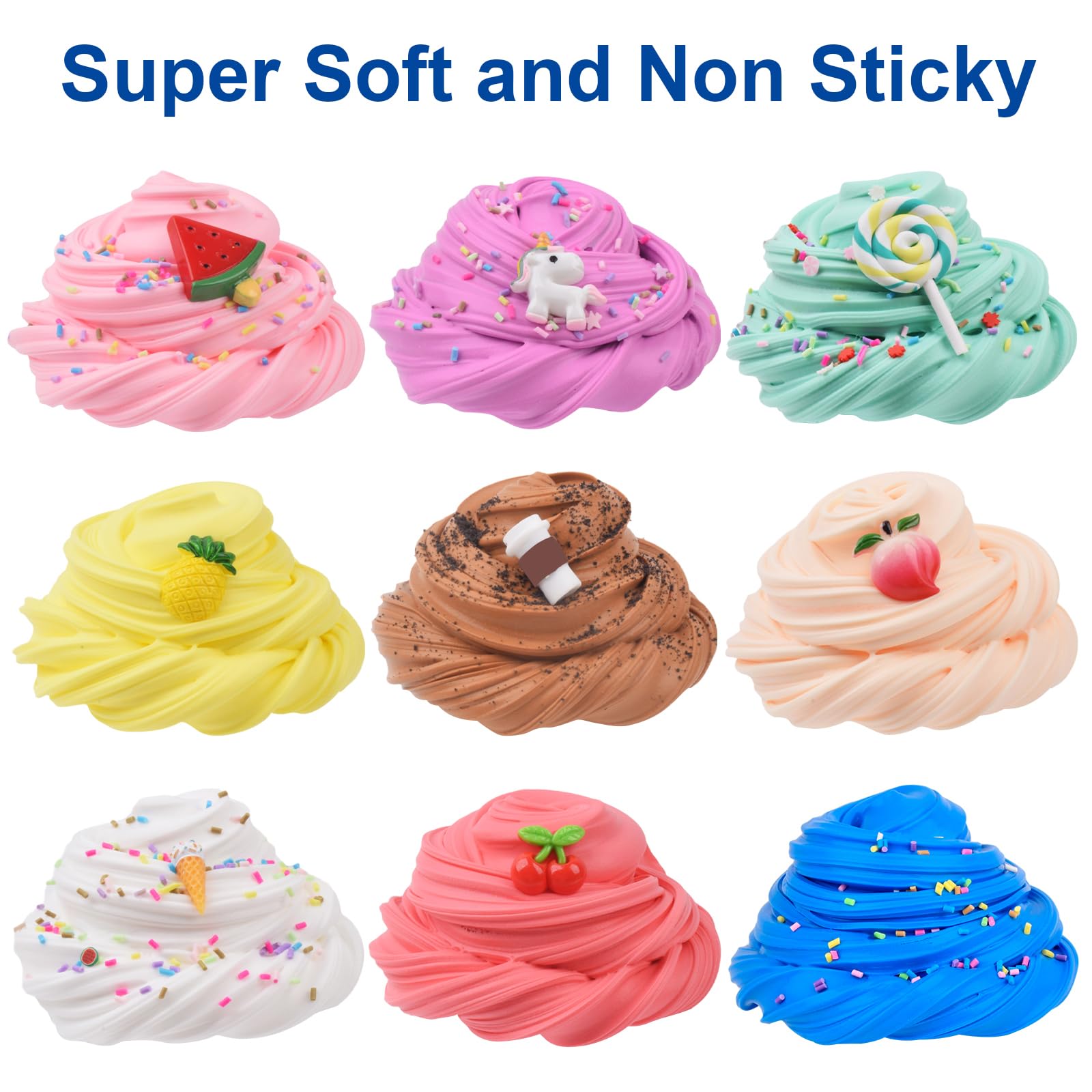 WUHUANIU unicorn charm included for imaginative slime crafting