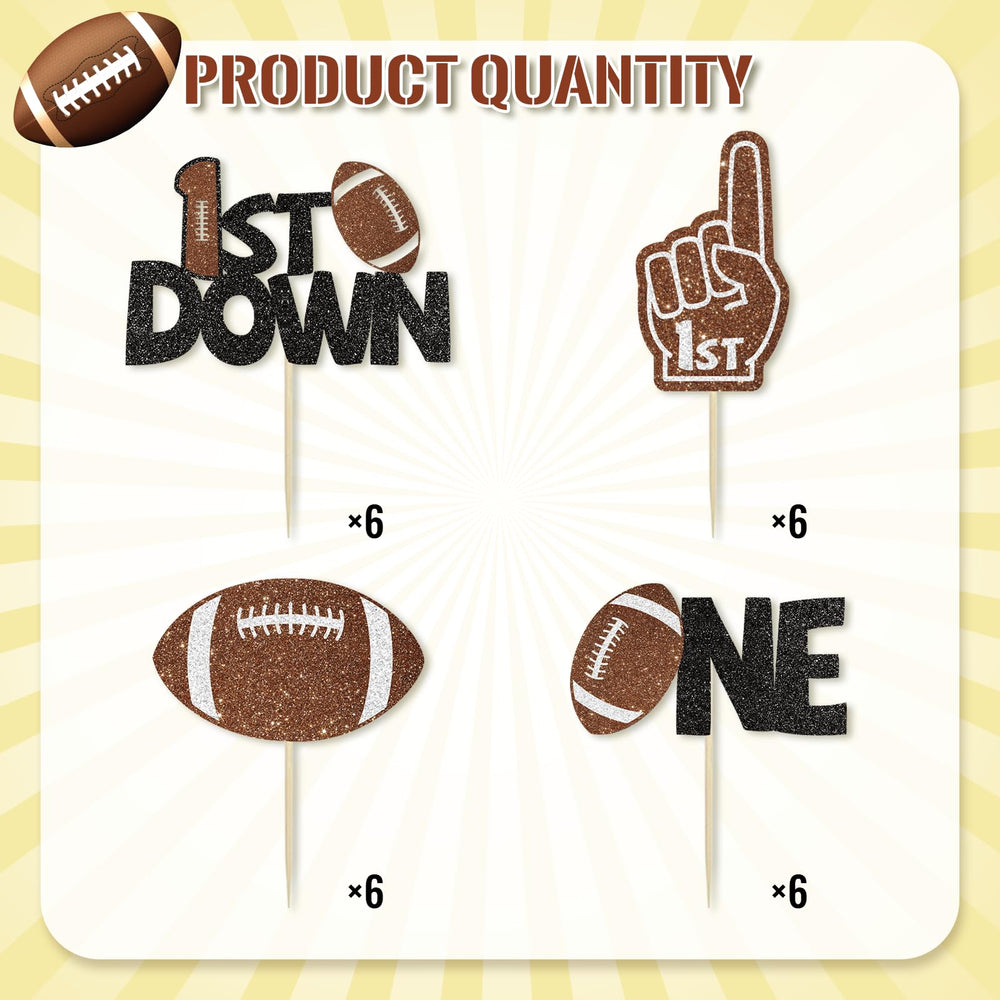 Wuhuzsm football cake toppers design C colorful focal point on treats