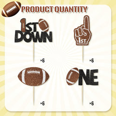 Wuhuzsm football cake toppers design C colorful focal point on treats