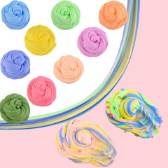 WUJYLY soft butter slime texture close-up demonstrating stretch and squish for sensory fun