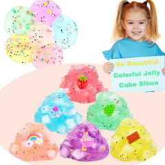 WUJYLY crystal slime translucent look enhances visual fun.