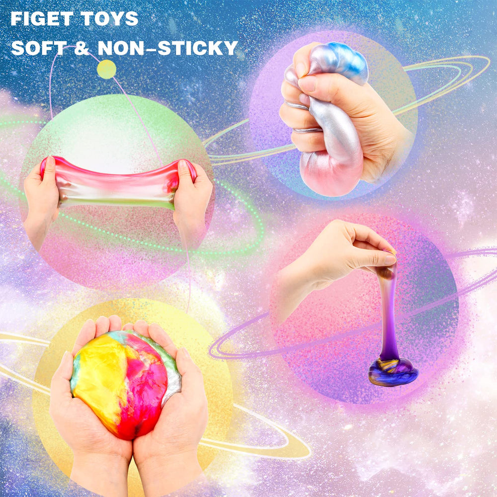 WUJYLY Galaxy Slime Kit non-sticky slime reduces mess during play