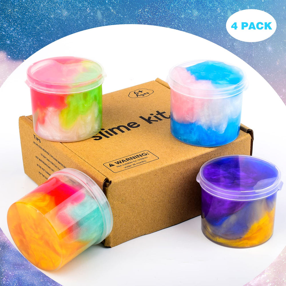 WUJYLY Galaxy Slime Kit soft elastic texture supports stress relief activities