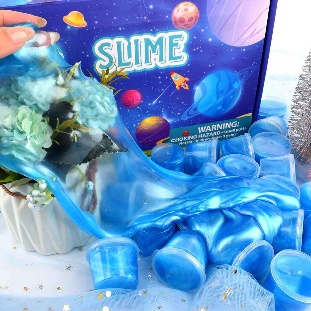 WUJYLY Non sticky slime formula keeps hands clean during play.