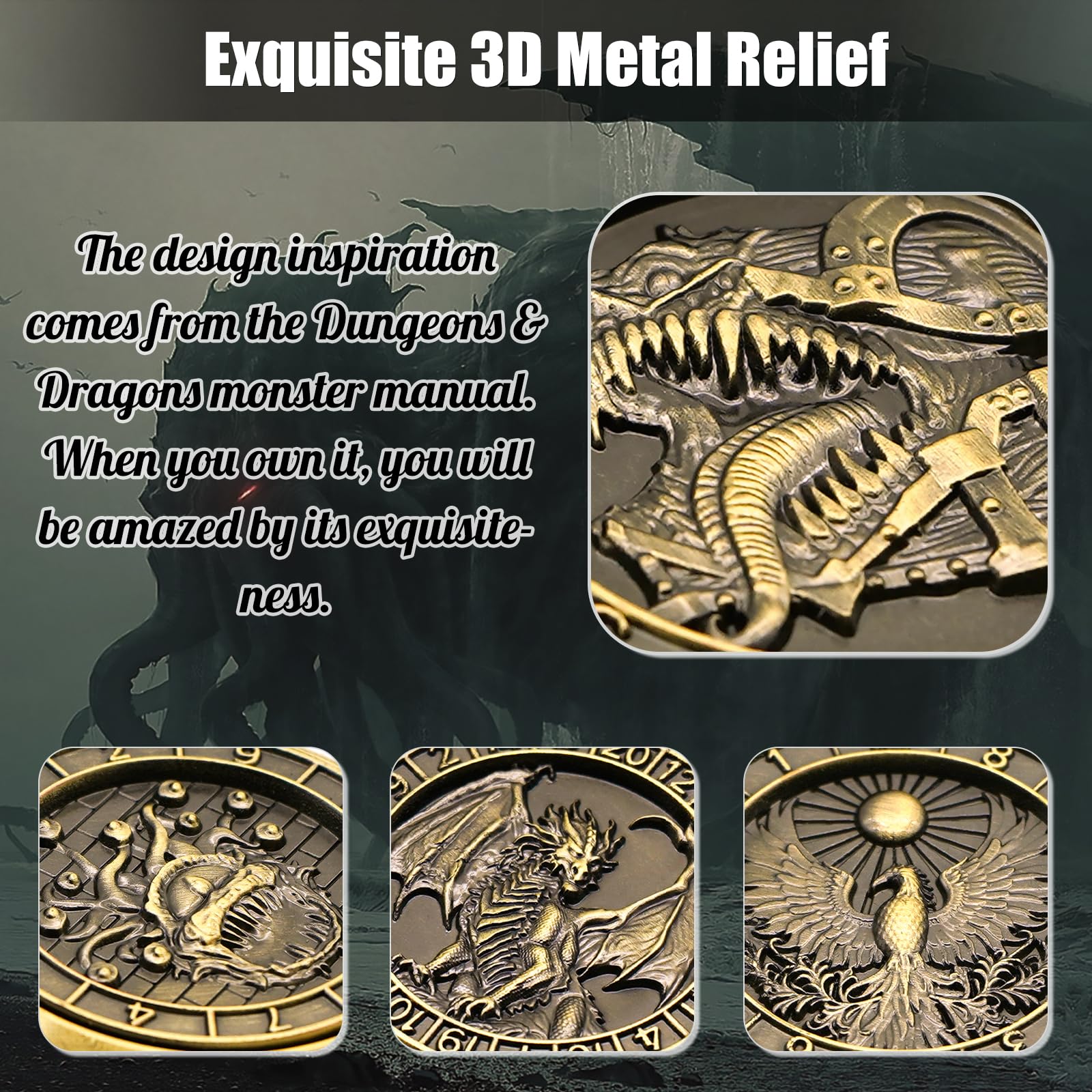 Wunhunew DND spinner dice Cthulhu relief sparks epic campaigns