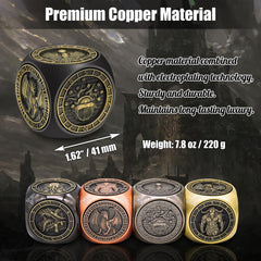 Wunhunew DND spinner dice minotaur relief supports bold encounters