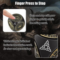 Wunhunew DND spinner dice phoenix relief copper finish shines