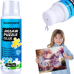 Wunhunew puzzle glue clear with sponge head for precise application