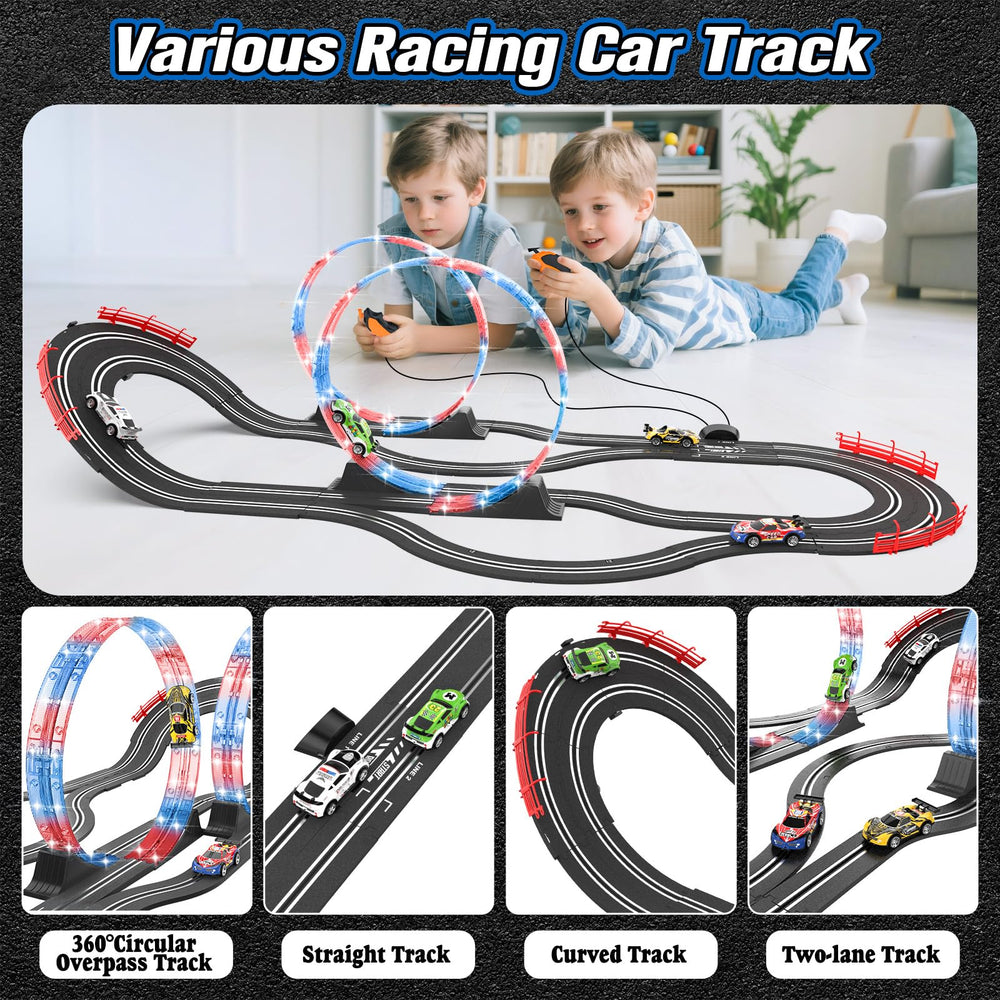 Wupuaait LED flash effects heighten on-track excitement during laps.