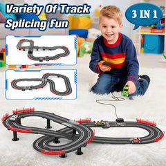 Wupuaait slot car track lap counter display showing real time race status