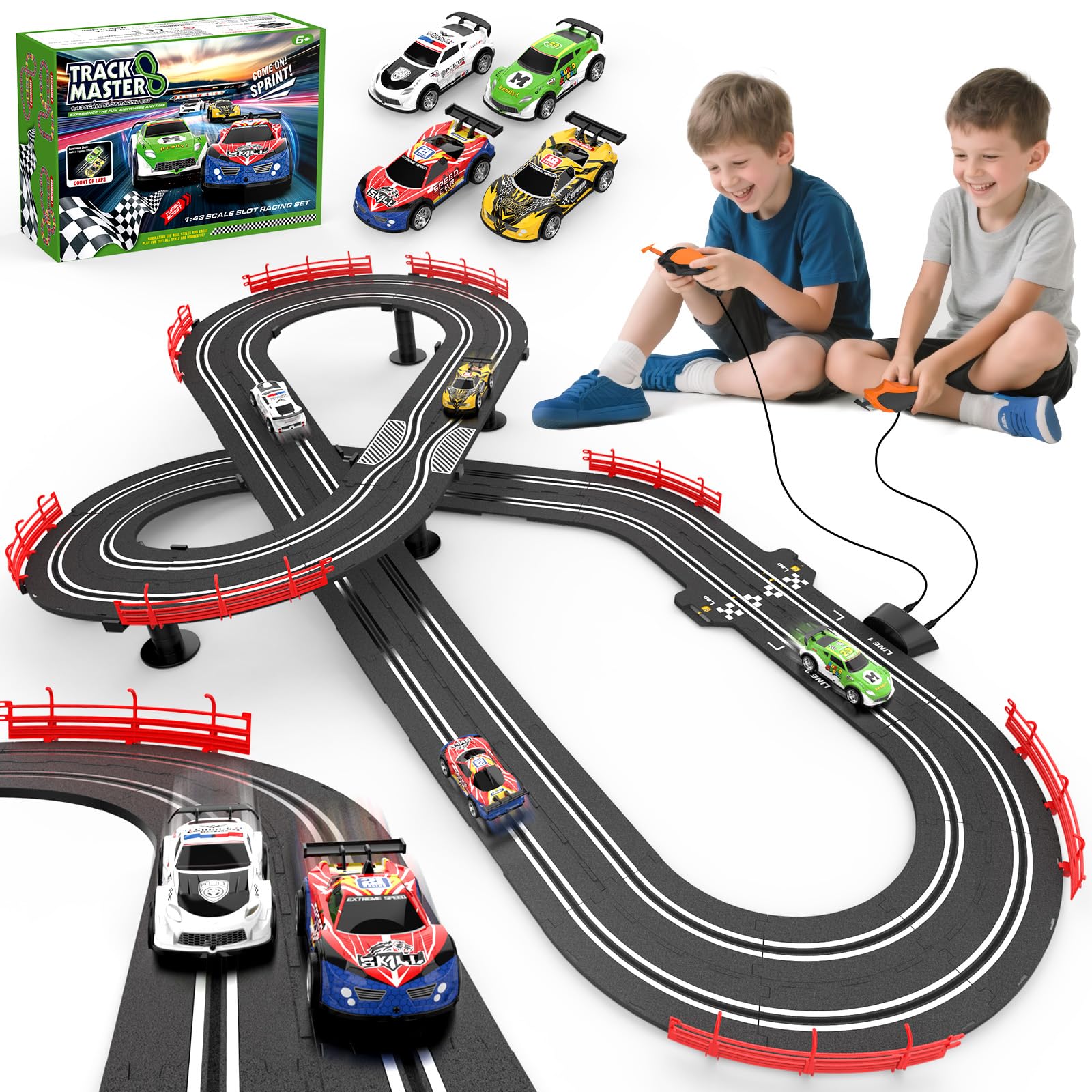 Wupuaait slot car track straight section for fast paced racing fun