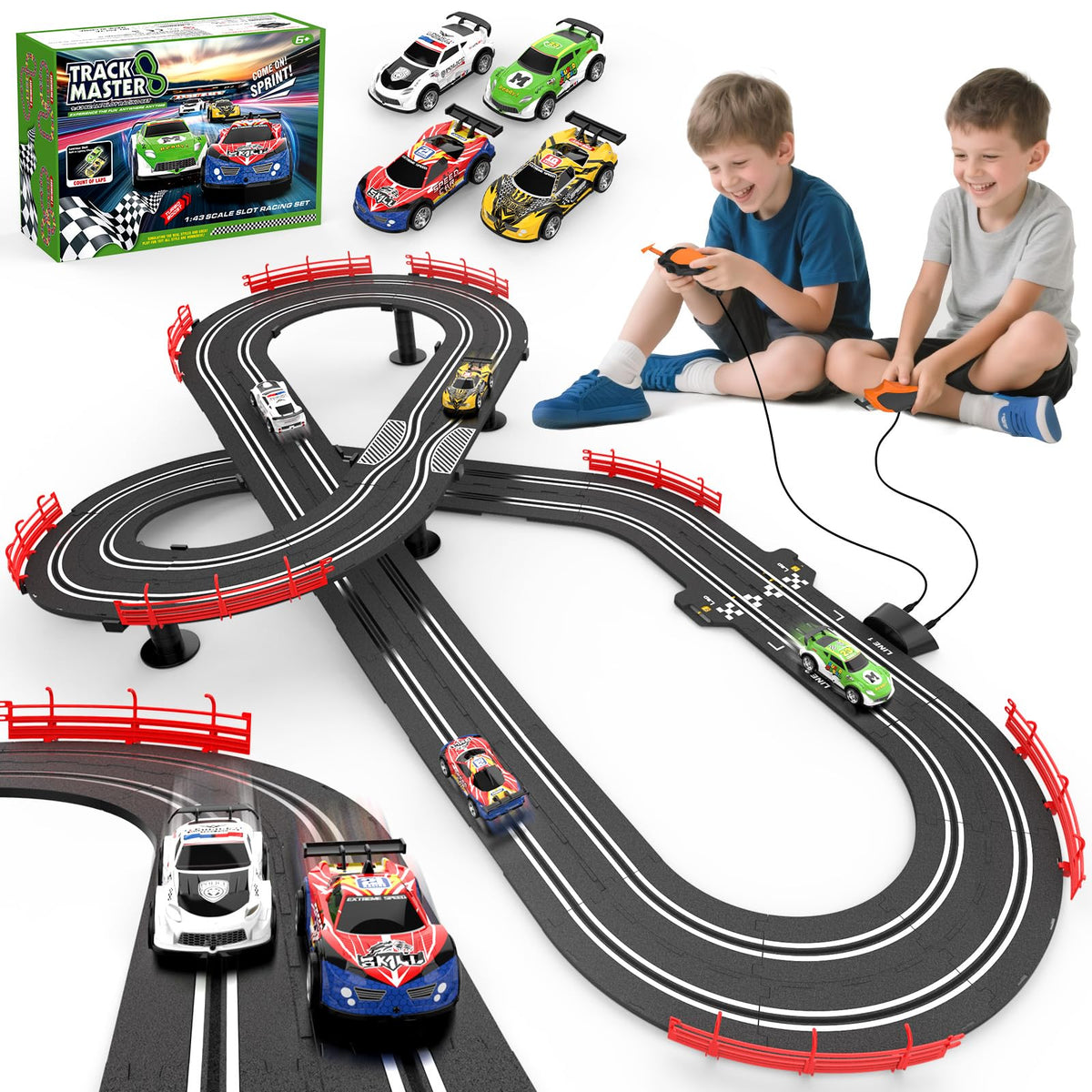 Wupuaait slot car track straight section for fast paced racing fun