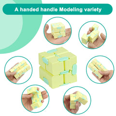 WUQID Infinitycube yellow folding action shown for tactile stress relief