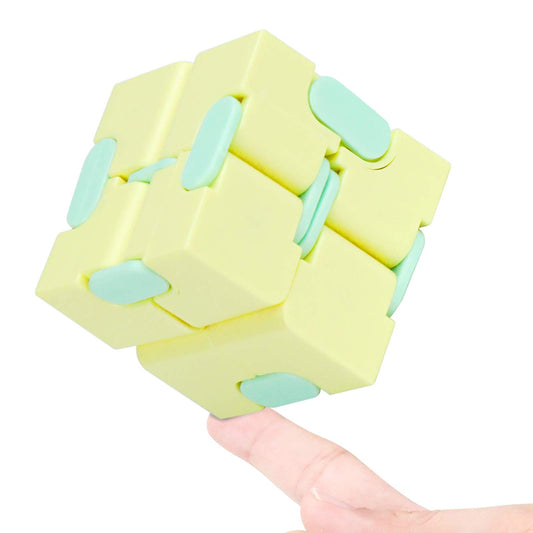 WUQID Infinitycube yellow front view for focused, distraction-free play