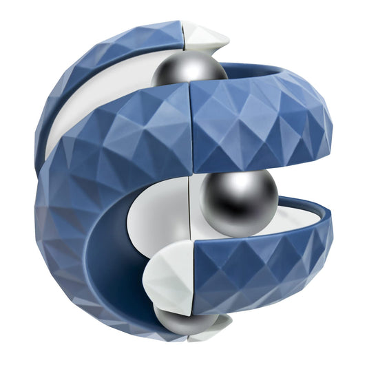 WUQID Orbiit Ball blue front view highlights glossy finish for tactile play