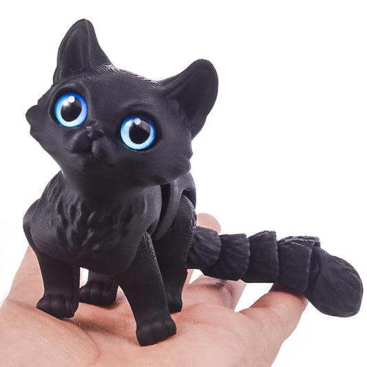 WUQIREN 3D cat toy with dreamy colors for desk decor and play