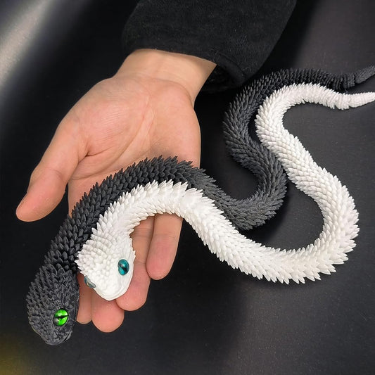 WUQIREN movable 3D printed snake with articulated joints for realistic posing.