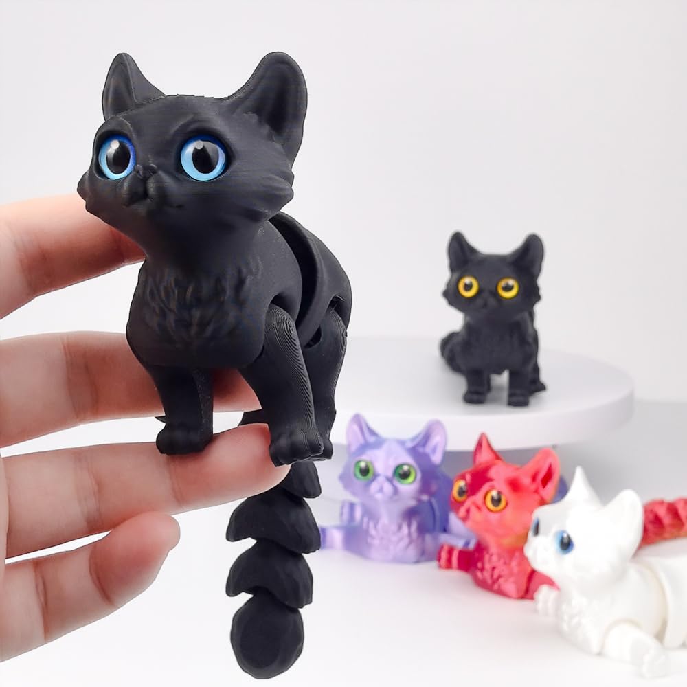 WUQIREN cat fidget toy with flexible limbs for satisfying finger play