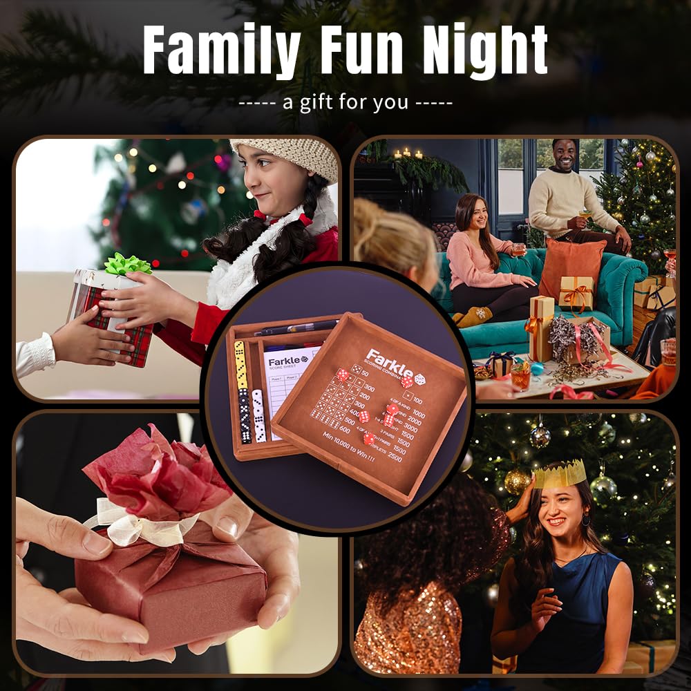WUQIREN Farkle family night scene showing compact setup and comfortable play.