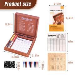 WUQIREN Farkle storage case with secure lid for travel and organization.