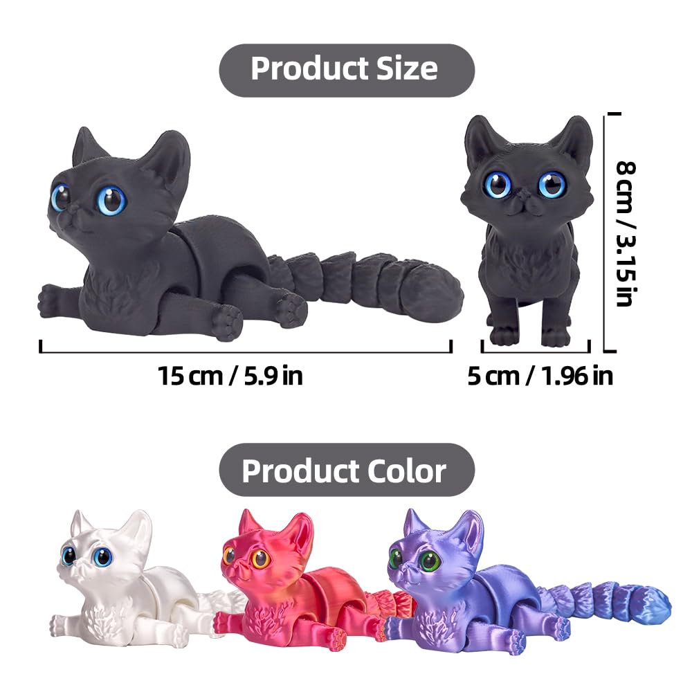 WUQIREN PLA cat model; sturdy, safe, long-lasting amusement