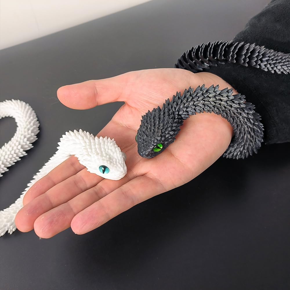 WUQIREN articulated snake adds vibrant color to shelves and displays.